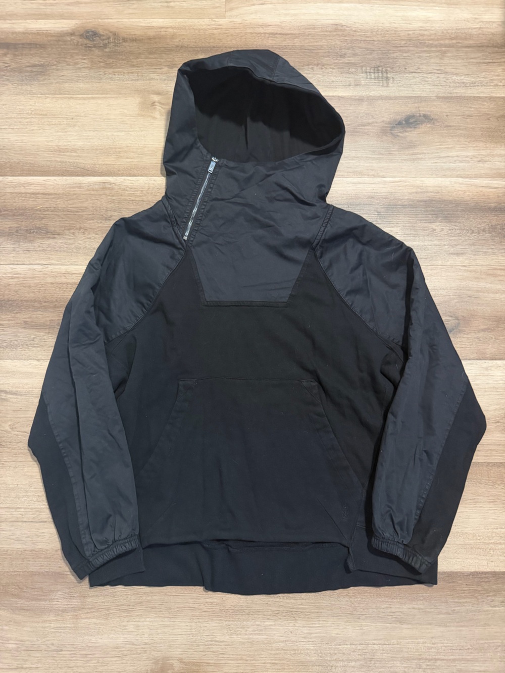 Free people Fp Movement Asymmetrical Hybrid Sweatshirt Jacket Size Small Black